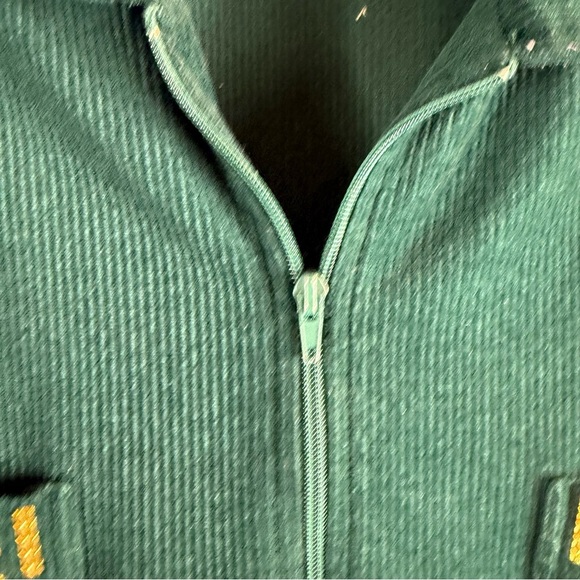 Vintage Gepetto Chic Green Zip-Up Jacket with Gold Accents Retro 90’s Size: L - Picture 5 of 12